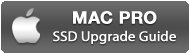 logo mise à niveau des SSD d'un Mac pro